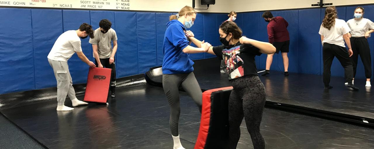 students practicing Self Defense moves